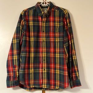 L.L. Bean Mens Plaid Flannel, Size M, Vintage look, Super Cool! Great Condition!